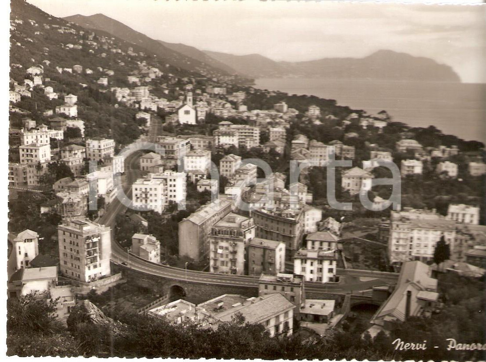 Cartolina originale da collezione 1960 ca GENOVA NERVI Panorama  Ristorante LA MARINELLA Cartolina FG NV 1