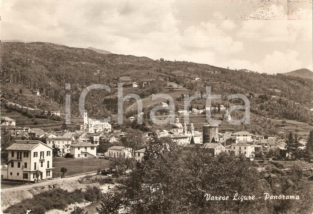 Cartolina originale da collezione 1962 VARESE LIGURE SP Panorama del paese Cartolina FG VG 1