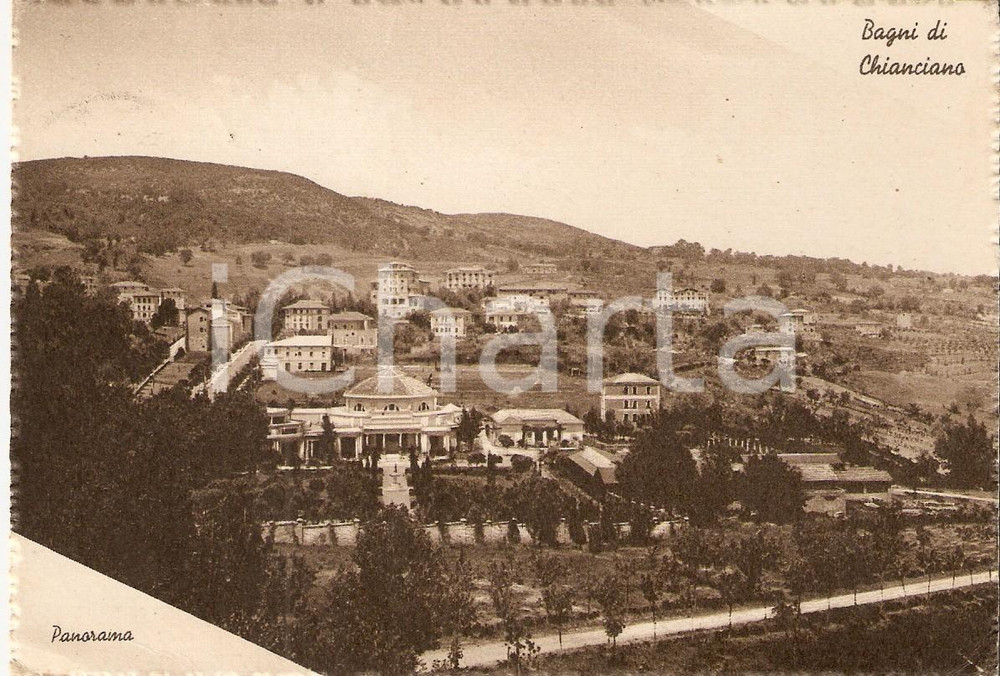 1940 BAGNI DI CHIANCIANO (BG) Panorama *Cartolina FG VG