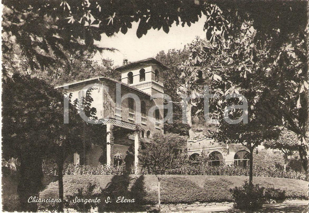 Cartolina originale da collezione 1957 CHIANCIANO TERME BG Sorgente SANT ELENA Cartolina FG VG 1