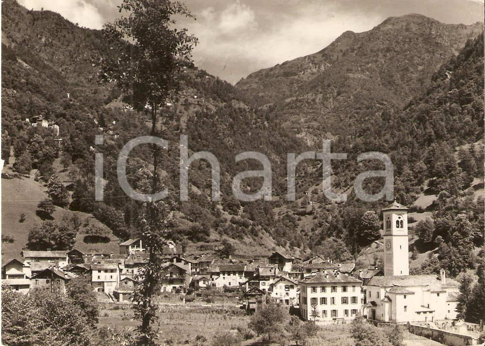 Cartolina originale da collezione 1955 ca BOCCIOLETO VC Panorama del paese Cartolina FG VG 1