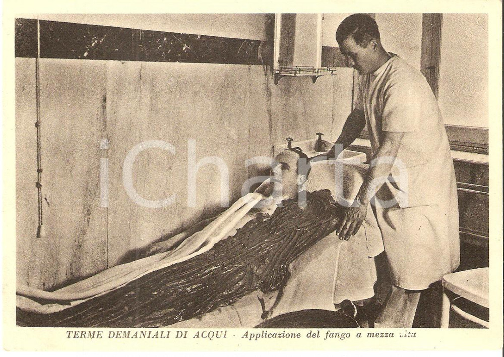 1955 ca ACQUI TERME (AL) Terme demaniali Applicazione fanghi termali *Cartolina