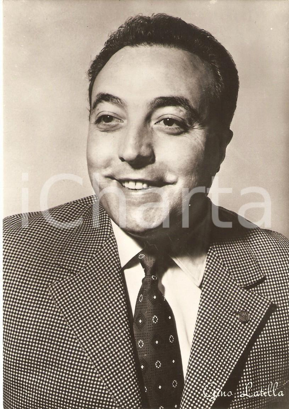 Cartolina originale da collezione 1955 ca MUSICA Gino LATILLA Ritratto fotografico Cartolina FG NV 1