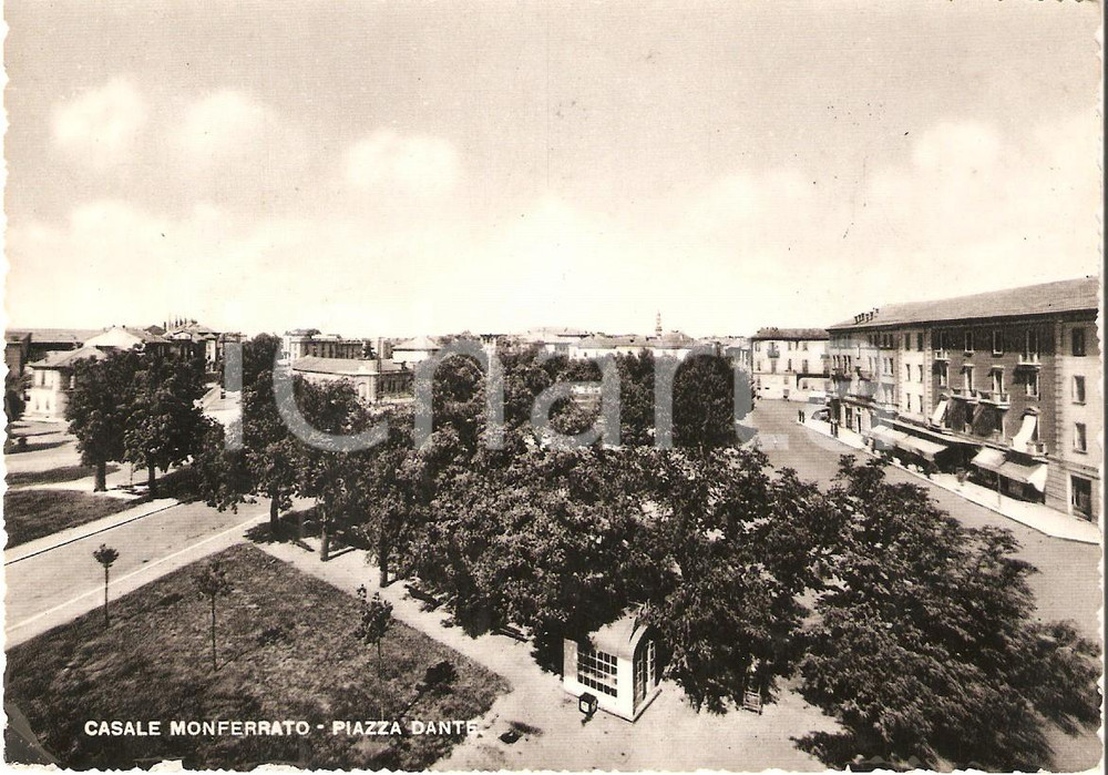 Cartolina originale da collezione 1950 ca CASALE MONFERRATO AL Panorama con Piazza Dante Cartolina FG NV 1