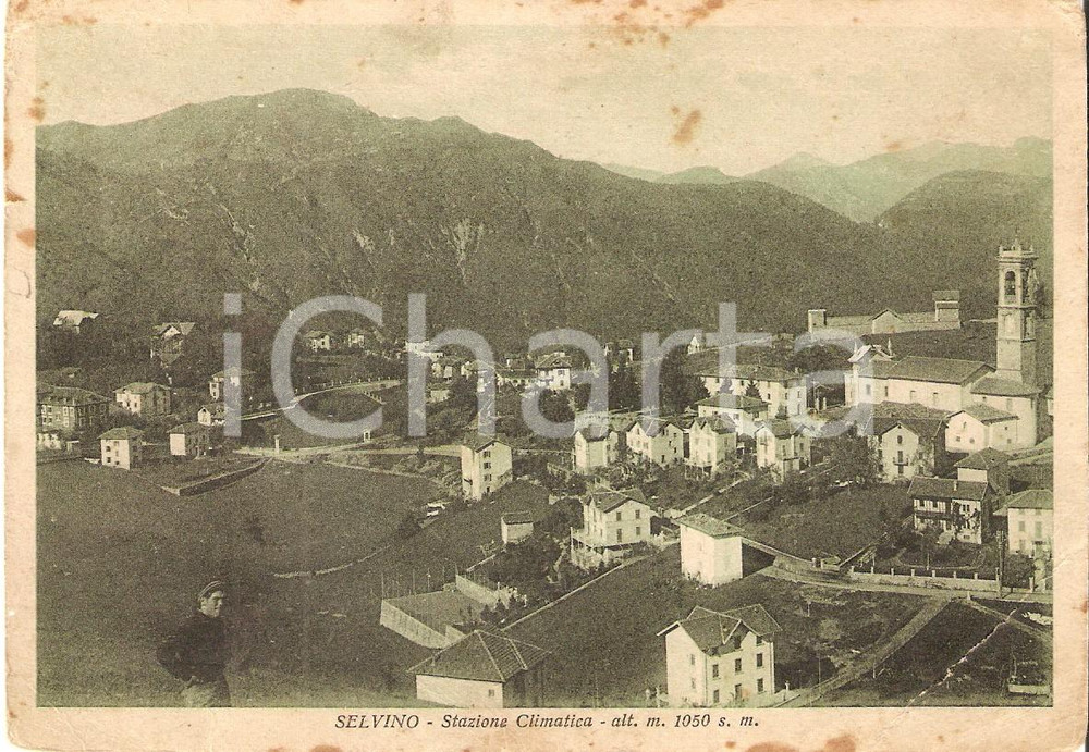 1934 SELVINO (BG) Panorama del paese *Cartolina FG VG