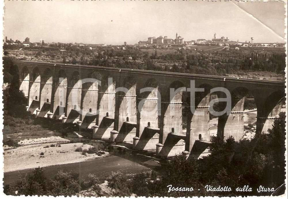 1951 FOSSANO (CN) Viadotto sulla STURA *Cartolina FG VG