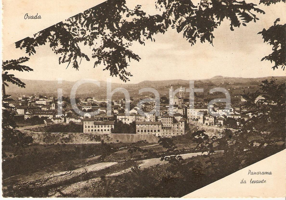 1940 OVADA (AL) Panorama da levante *Cartolina FG VG