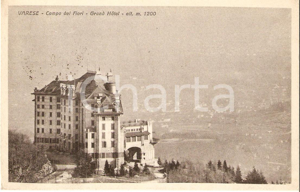 Cartolina originale da collezione 1933 VARESE Grand Hotel CAMPO DEI FIORI Cartolina FG VG 1