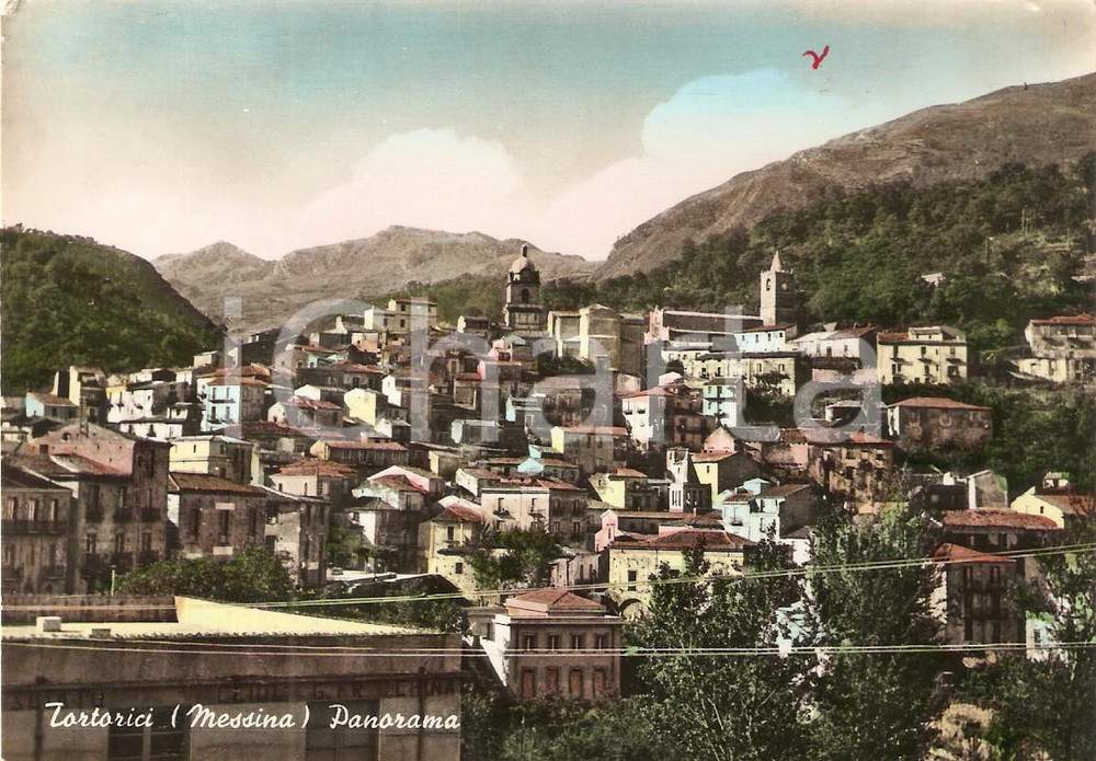 1956 TORTORICI (ME) Panorama del paese *Cartolina FG VG