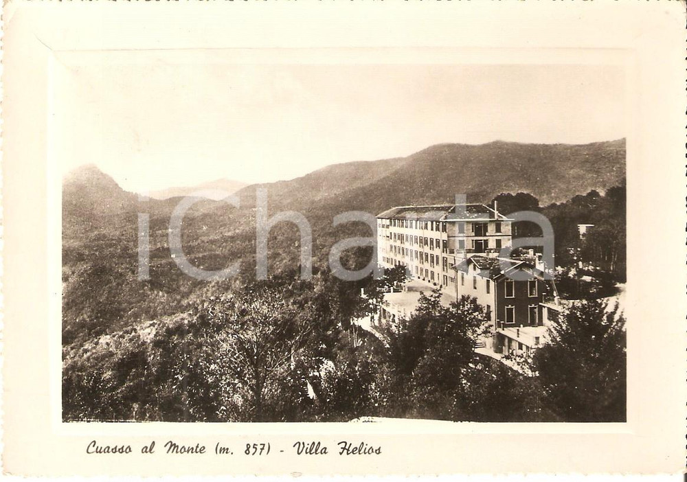Cartolina originale da collezione 1951 CUASSO AL MONTE VA Panorama con Villa HELIOS Cartolina FG VG 1