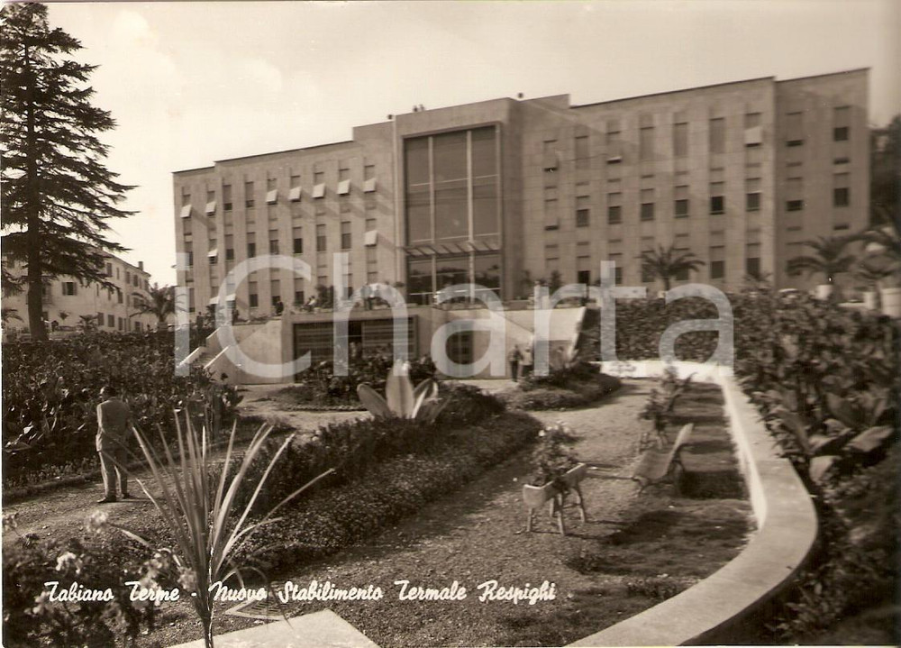 Cartolina originale da collezione 1960 TABIANO TERME PR Nuovo stabilimento termale RESPIGHI Cartolina FG VG 1