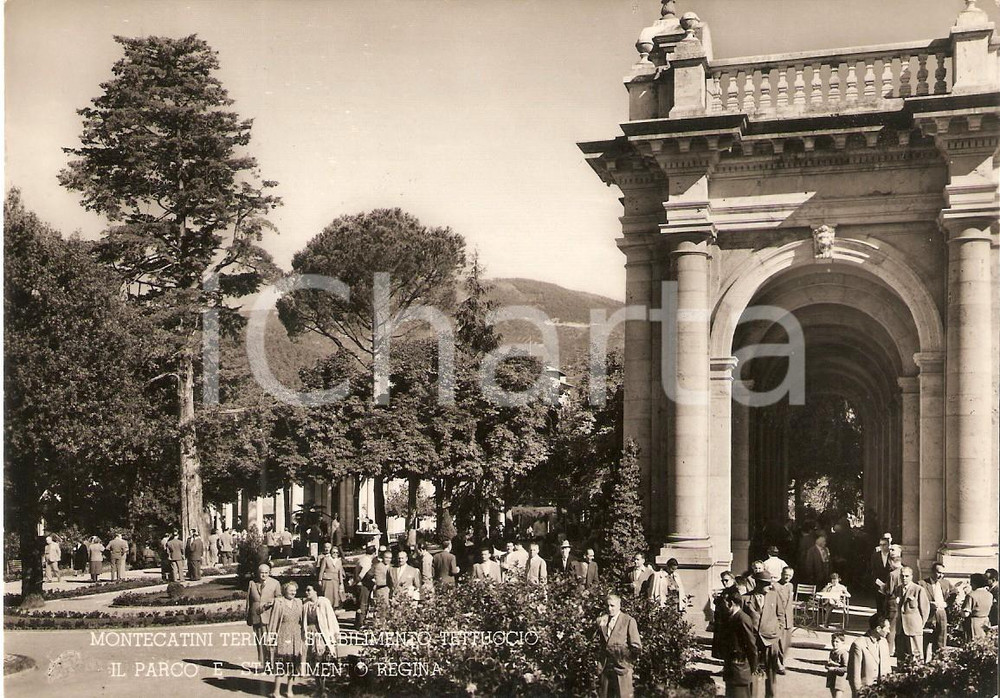 Cartolina originale da collezione 1955 MONTECATINI TERME PT Stabilimenti Tettuccio e Regina Cartolina FG VG 1