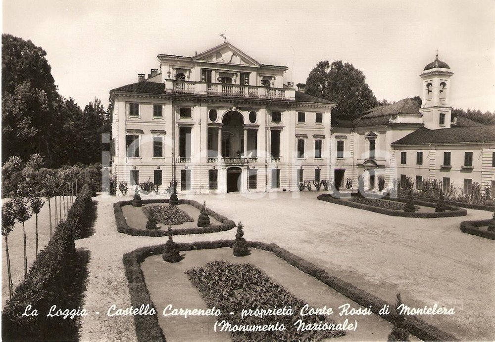 Cartolina originale da collezione 1955 LA LOGGIA Castello Carpeneto del Conte ROSSI DI MONTELERA Cartolina FG NV 1