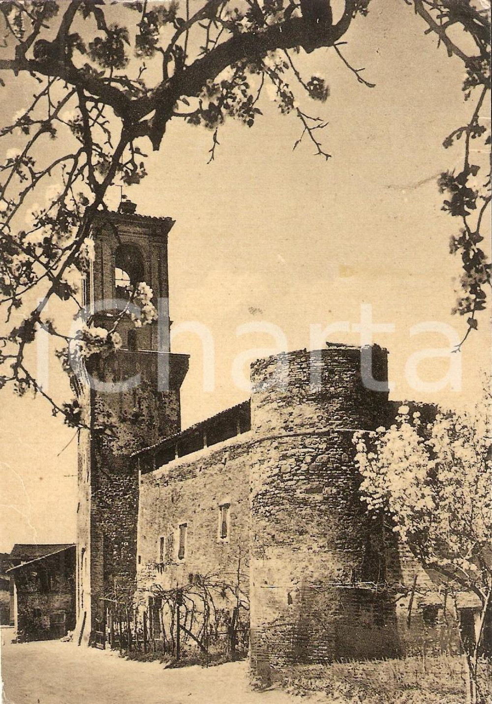 Cartolina originale da collezione 1954 DERUTA PG Frazione CASALINA Chiesa Parrocchiale Cartolina FG VG 1
