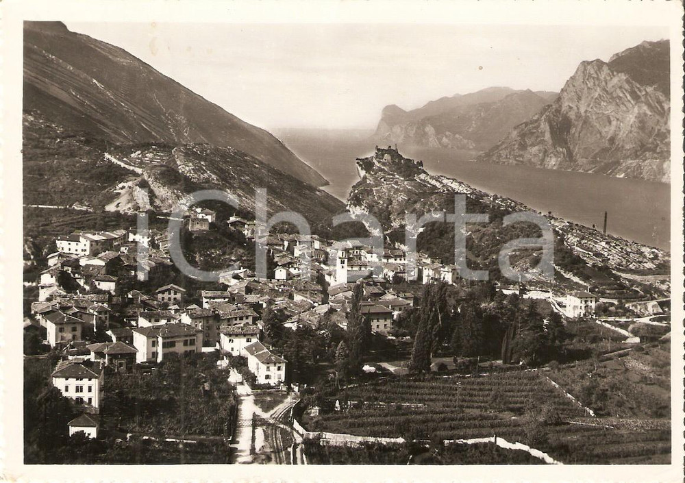 Cartolina originale da collezione 1954 NAGO  TORBOLE TN Panorama con Lago di Garda Cartolina FG VG 1