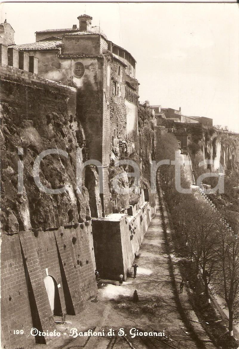 Cartolina originale da collezione 1962 ORVIETO TR Bastioni di SAN GIOVANNI Panorama Cartolina FG VG 1