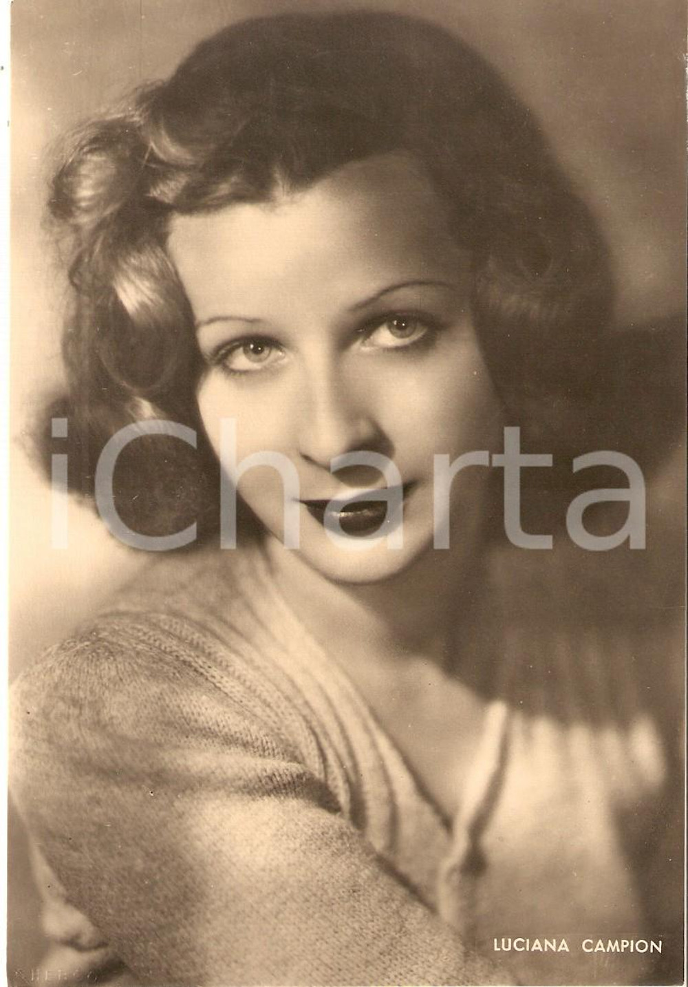 Cartolina originale da collezione 1940 ca CINEMA Ritratto Luciana CAMPION Attrice Cartolina FG NV 1