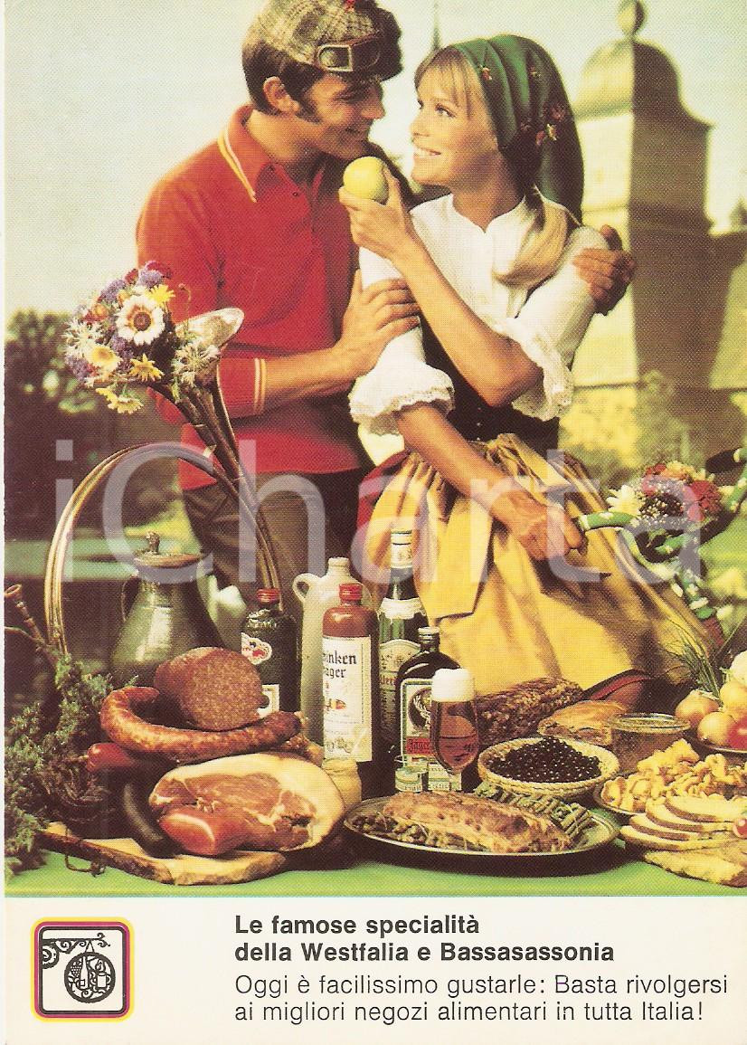 Cartolina originale da collezione 1970 ca GERMANIA Specialità  culinarie WESTFALIA e BASSA SASSONIA Cartolina FG 1