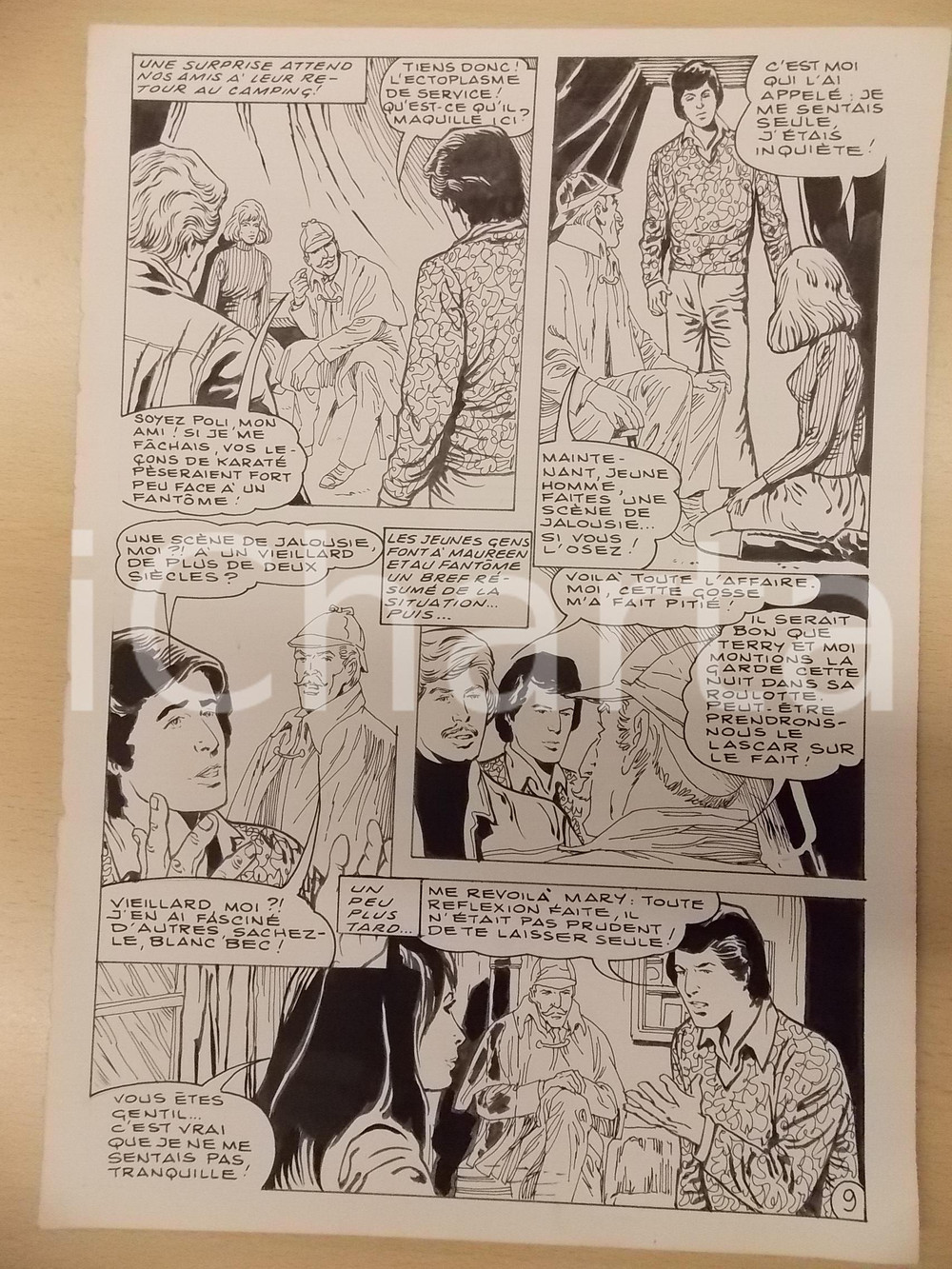 1981 AMI BARRY Ep 4 Luciano BERNASCONI Sherlock HOLMES Fantasma Tavola originale   Tavola originale autentica, disegnata a mano. DIMENSIONI: 24 x 35 cm CONDIZIONI: GOOD   originale e autentica 1