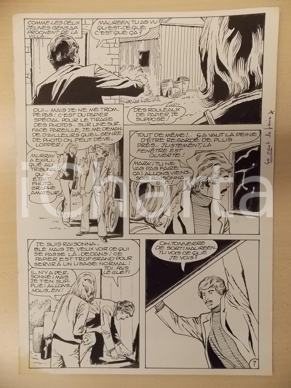 Opera d’arte autentica 1981 L AMI BARRY Ep.3 Luciano BERNASCONI Tavola originale Fumetto BD 1