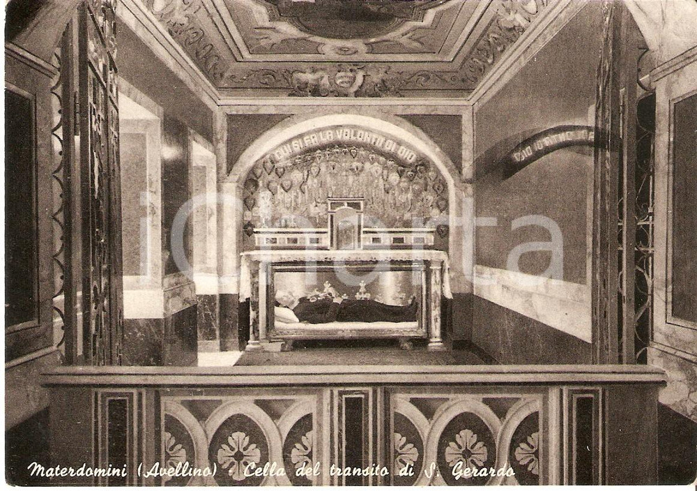 Cartolina originale da collezione 1955 ca MATERDOMINI AV Cella del transito di San Gerardo MAIELLA Cartolina FG 1