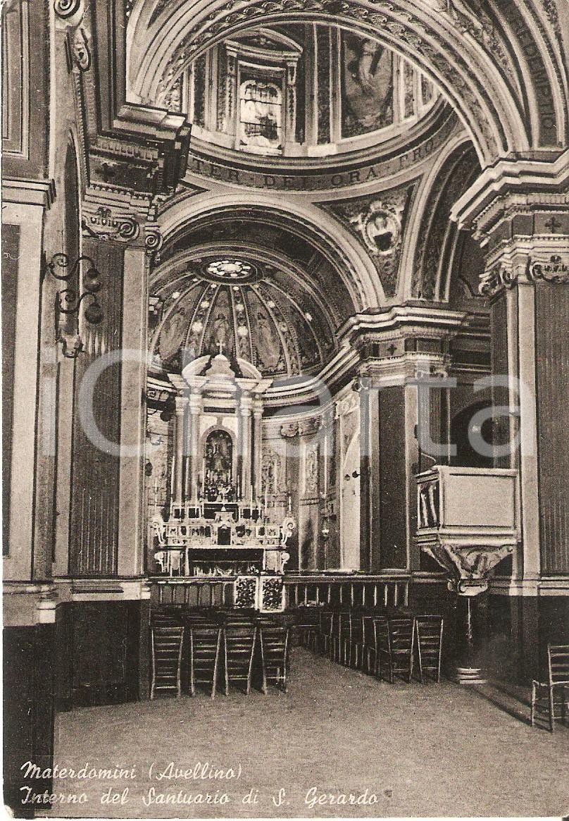 Cartolina originale da collezione 1955 ca MATERDOMINI AV Interno Santuario San Gerardo MAIELLA Cartolina FG NV 1