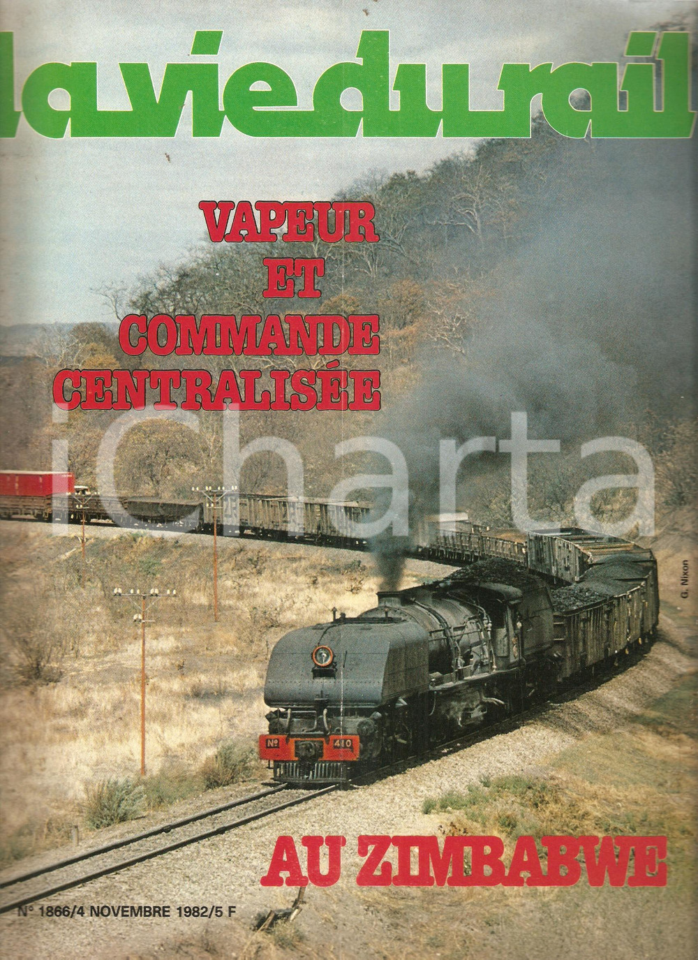 Giornale, rivista storica 1982 LA VIE DU RAIL n. 1866 WANKIE Colline des baobabs GARRATT Série 15 Rivista 1