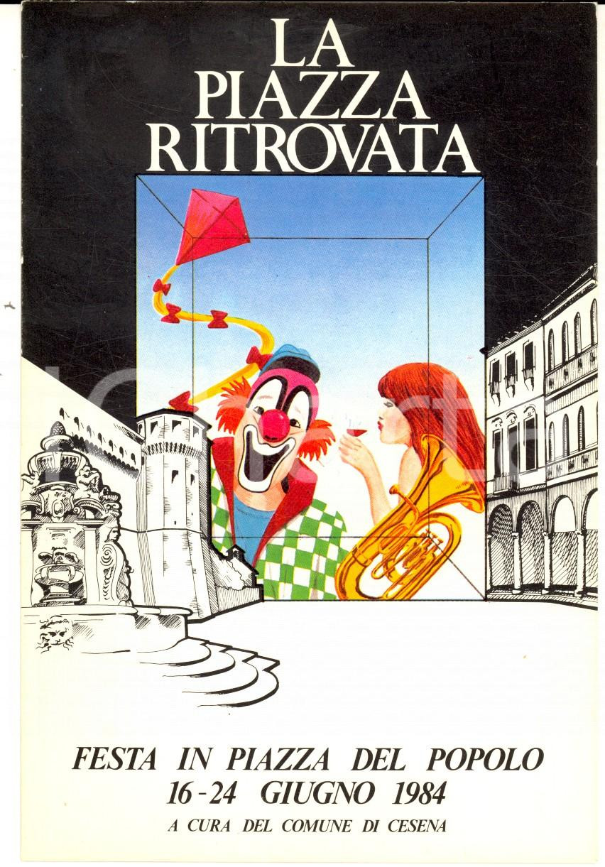 Cartolina originale da collezione 1984 CESENA Festa Piazza del Popolo Cartolina Enrico BERLATI ed. numerata n°178 1