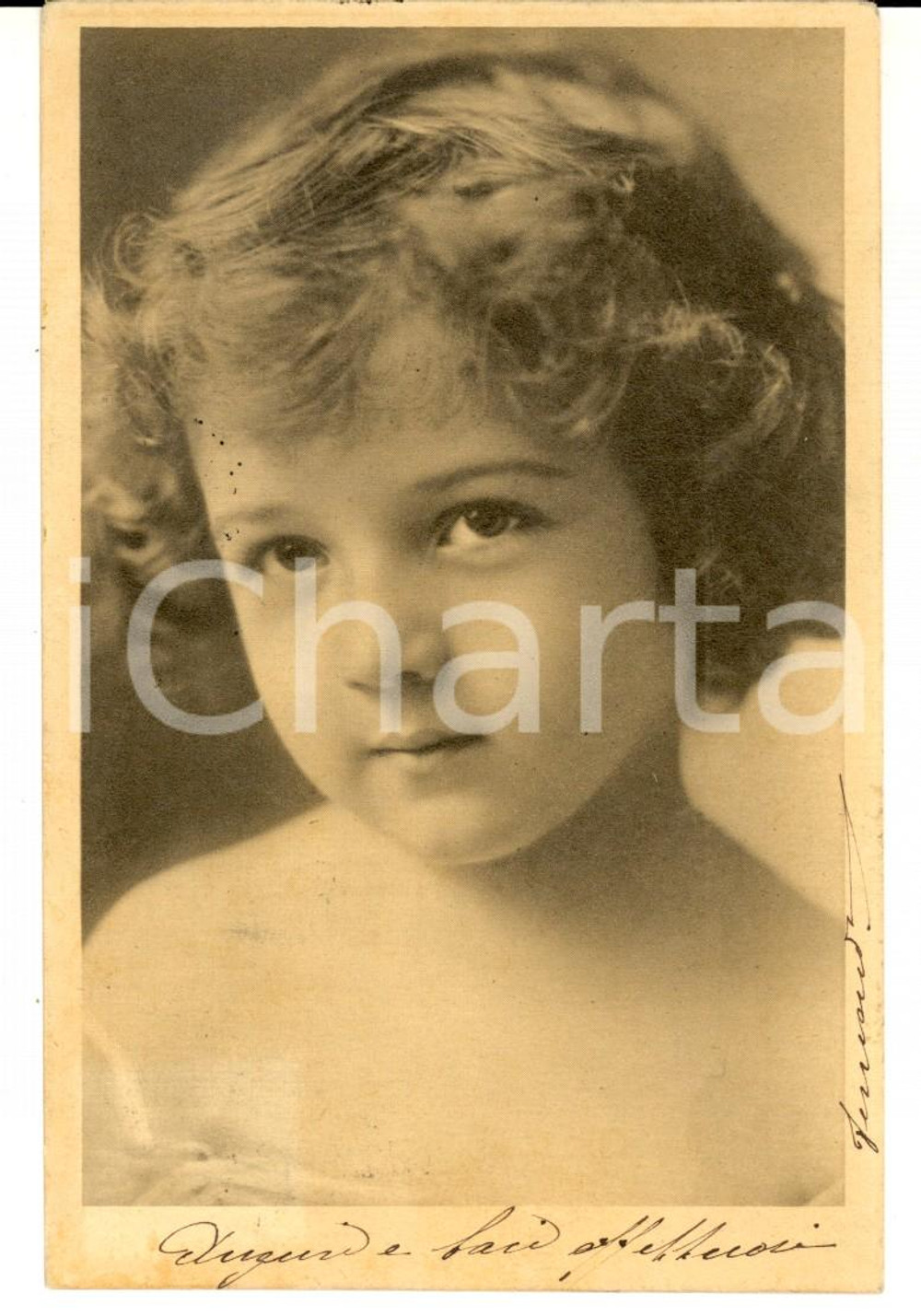 Cartolina originale da collezione 1905 COSTUMI Ritratto di bambina Cartolina postale VINTAGE FP VG 1