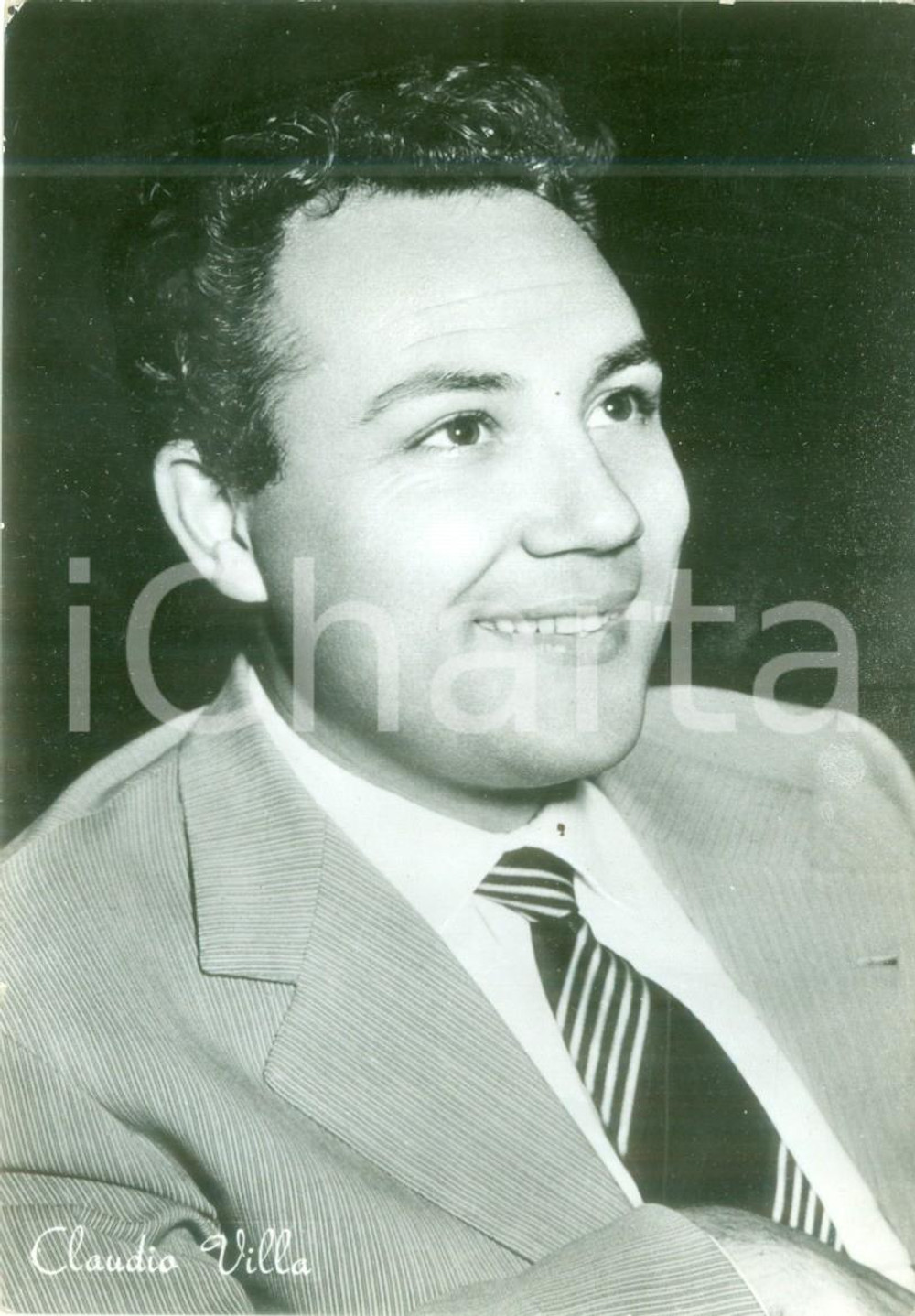 Cartolina originale da collezione 1960 ca MUSICA Claudio VILLA Ritratto fotografico Cartolina FG NV 1