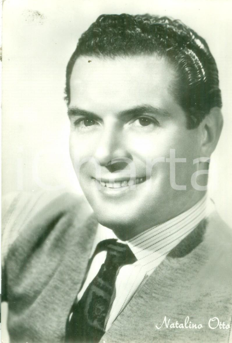 Fotografia d epoca originale 1955 ca MUSICA Cantante Natalino OTTO Cartolina postale FG NV 1