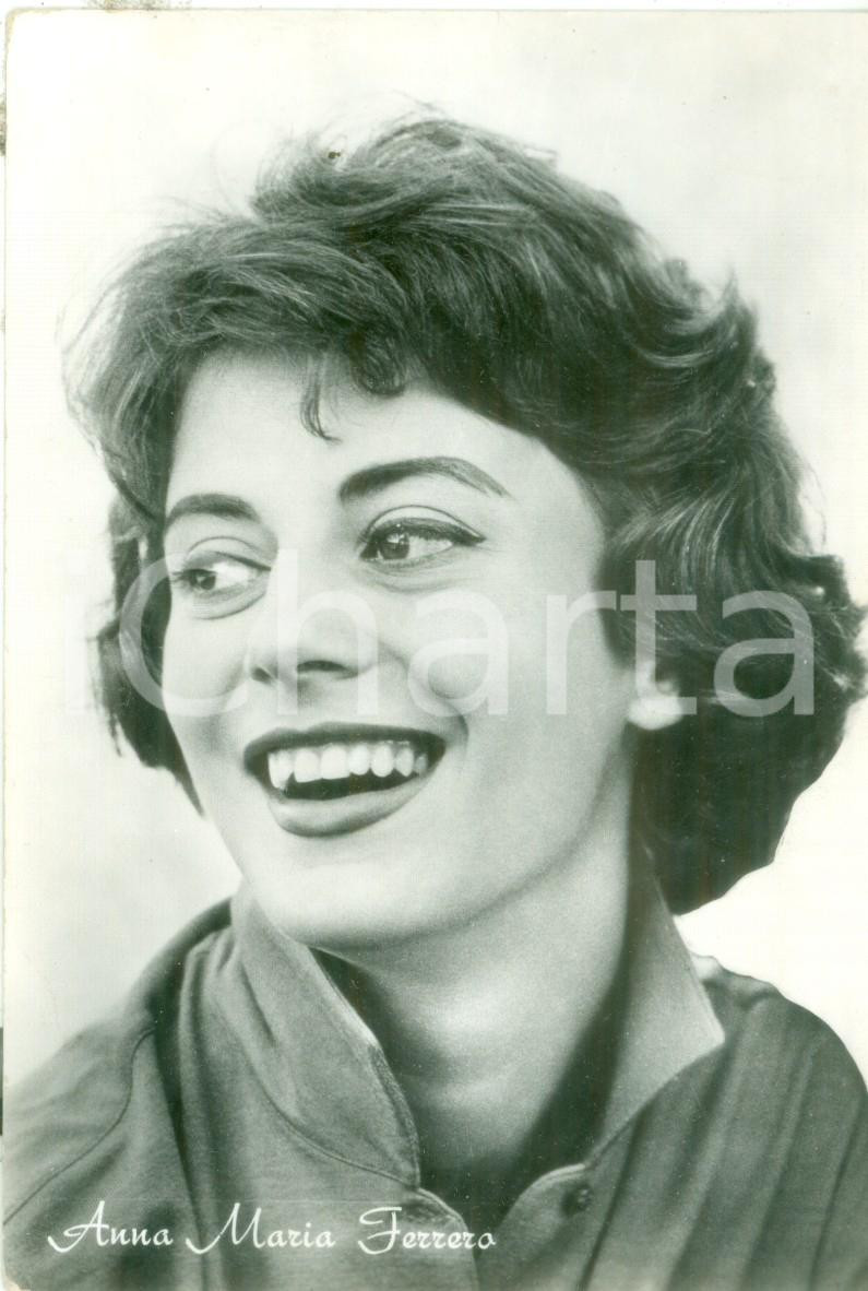 Cartolina originale da collezione 1960 ca CINEMA Attrice Anna Maria FERRERO Rotratto fotografico Cartolina FG NV 1