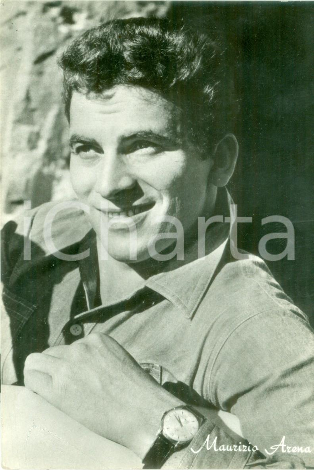 Cartolina originale da collezione 1960 ca CINEMA Attore Maurizio ARENA Ritratto fotografico Cartolina FG NV 1