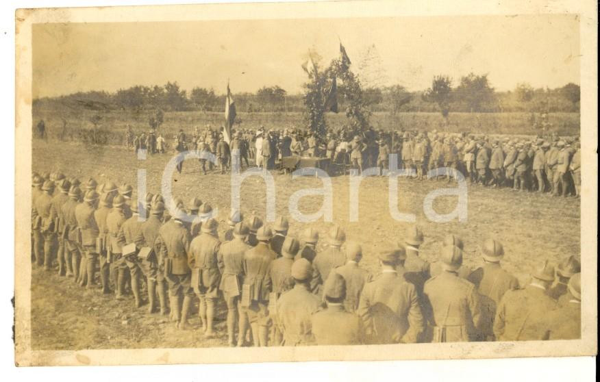 Fotografia d epoca originale 1918 ROSA  VI Una cerimonia di premiazione militare Fotografia 11x7 cm 1