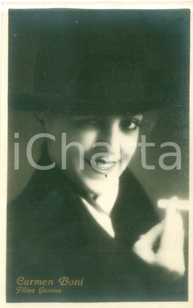Cartolina originale da collezione 1925 ca CINEMA Attrice Carmen BONI Films GENINA Cartolina FP NV 1
