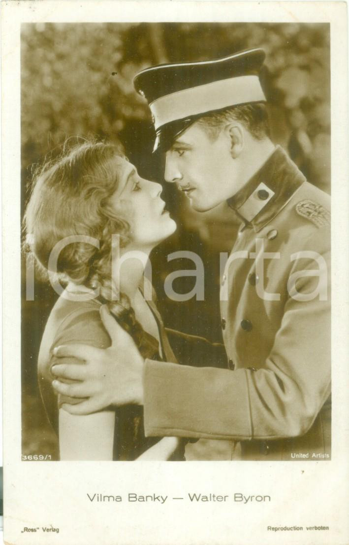 Cartolina originale da collezione 1928 CINEMA Vilma BANKY Walter BYRON nel film The Awakening Cartolina FP NV 1