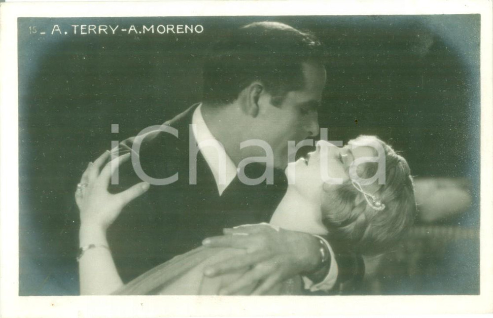 Cartolina originale da collezione 1930 ca CINEMA Attori Antonio MORENO Alice TERRY Cartolina FP NV 1