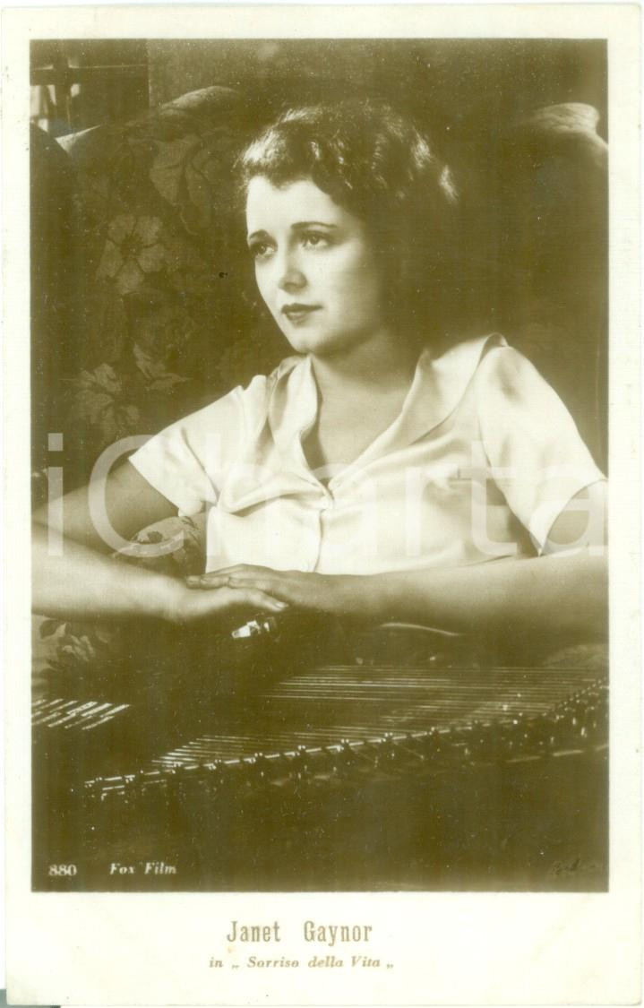 Cartolina originale da collezione 1929 CINEMA Attrice Janet GAYNOR nel film Sorriso della vita Cartolina FP NV 1