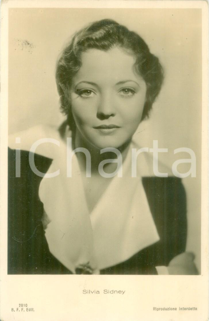 Cartolina originale da collezione 1936 CINEMA Attrice Silvia SIDNEYB.F.F. Edit. Cartolina FP NV 1