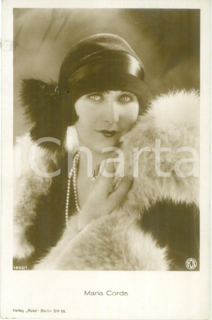 Cartolina originale da collezione 1935 ca CINEMA Maria CORDA attrice ungherese Cartolina FP NV 1
