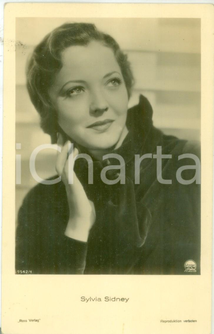 Cartolina originale da collezione 1930 ca CINEMA Attrice Sylvia SIDNEY  Paramount Pictures Cartolina FP NV 1