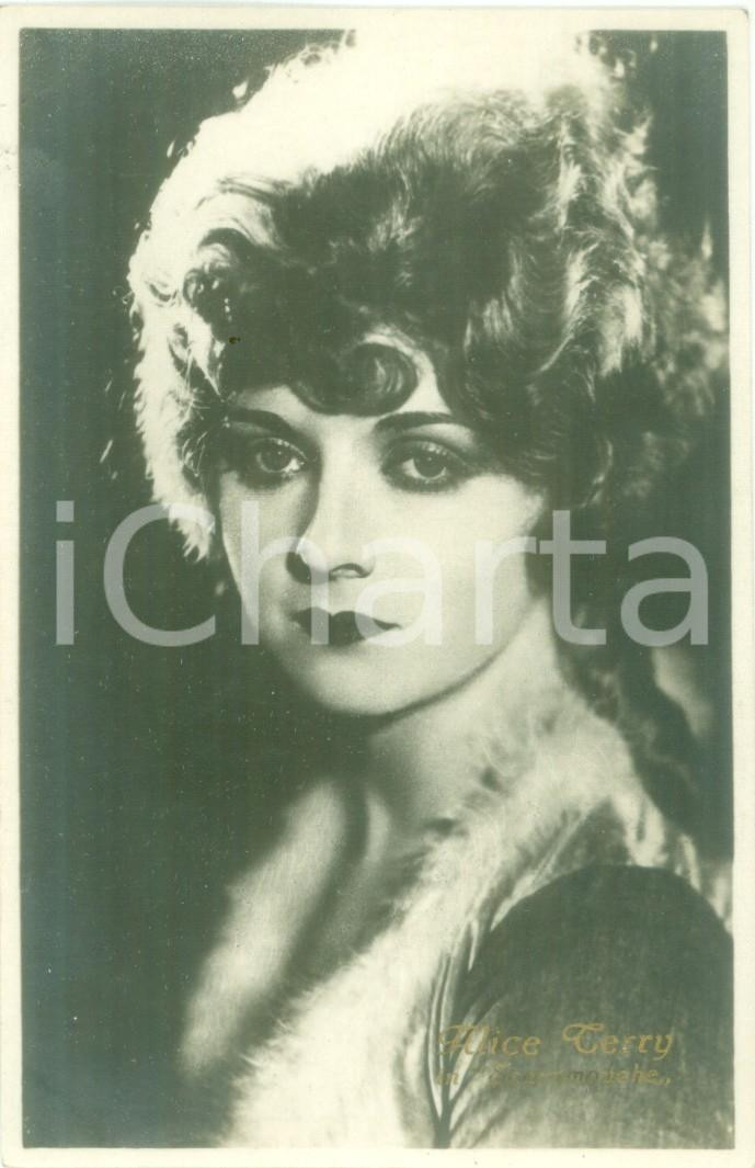 Cartolina originale da collezione 1930 ca CINEMA Attrice Alice TERRY con acconciatura alta Cartolina FP NV 1
