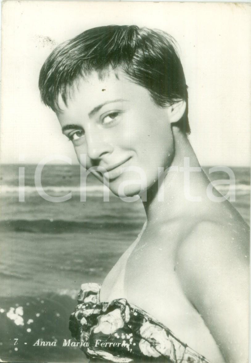 Cartolina originale da collezione 1960 ca CINEMA Attrice Anna Maria FERRERO in costume da bagno Cartolina FG NV 1