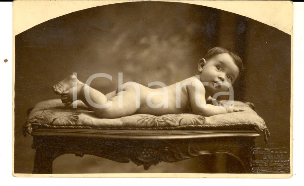 Fotografia d epoca originale 1923 VERONA Ritratto di Lorenzo Walter SAY a 7 mesi Foto cartolina GERARDI 1