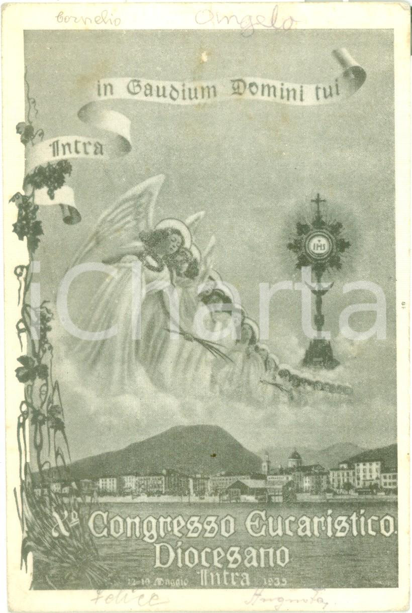 Cartolina originale da collezione 1935 VERBANIA INTRA X Congresso Eucaristico Diocesano Cartolina postale FG 1