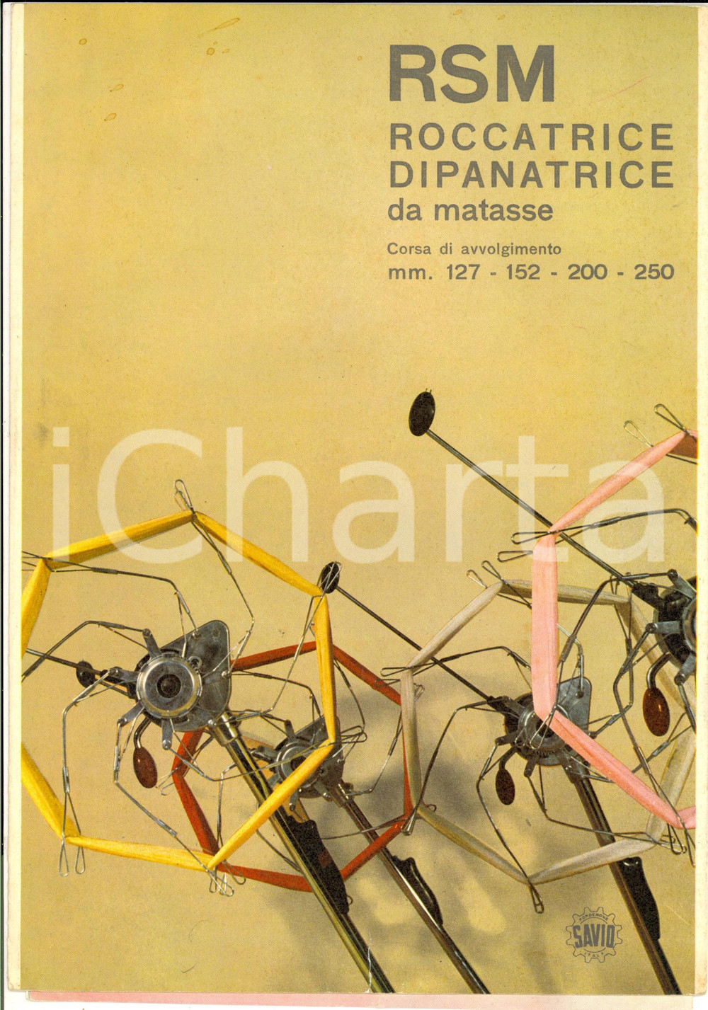 Materiale pubblicitario d’epoca 1967 PORDENONE Officine SAVIO RSM Roccatrice dipanatrice matasse Pubblicitario 1