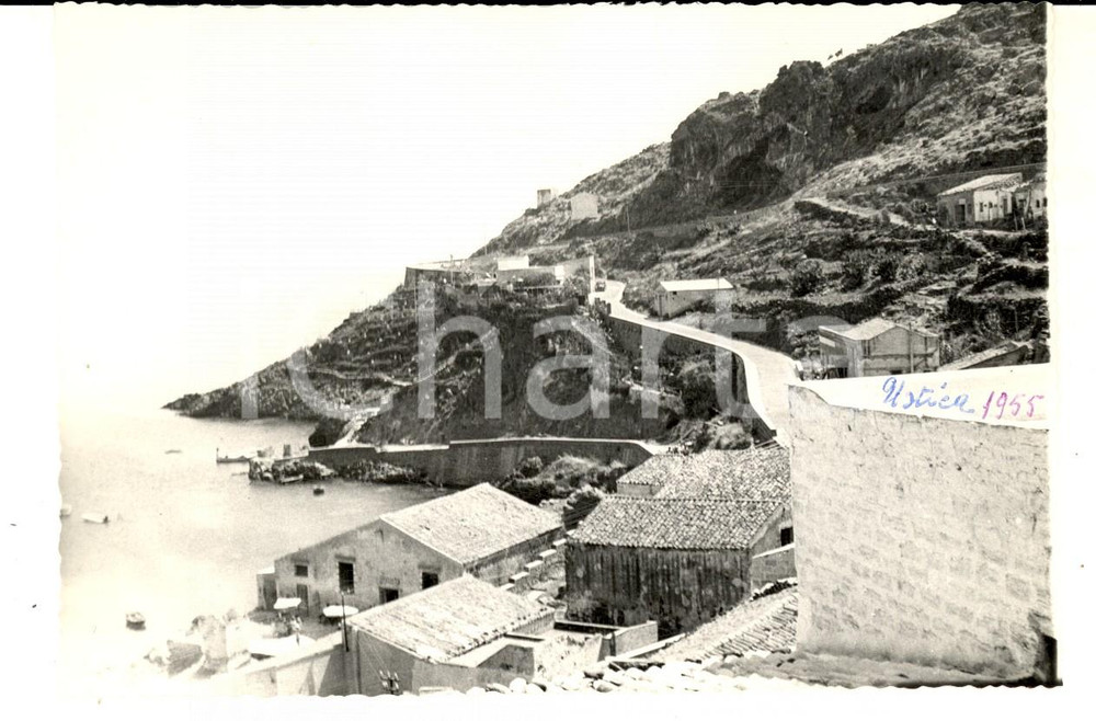 Fotografia d epoca originale 1955 USTICA PA Una veduta panoramica sul mare Foto VINTAGE 11x15 1
