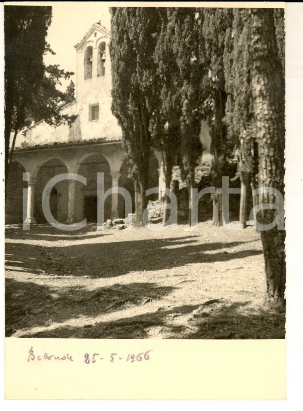 Fotografia d epoca originale 1966 CETONA SI Veduta della chiesa di S. MARIA IN BELVERDE Foto VINTAGE 11x15 1