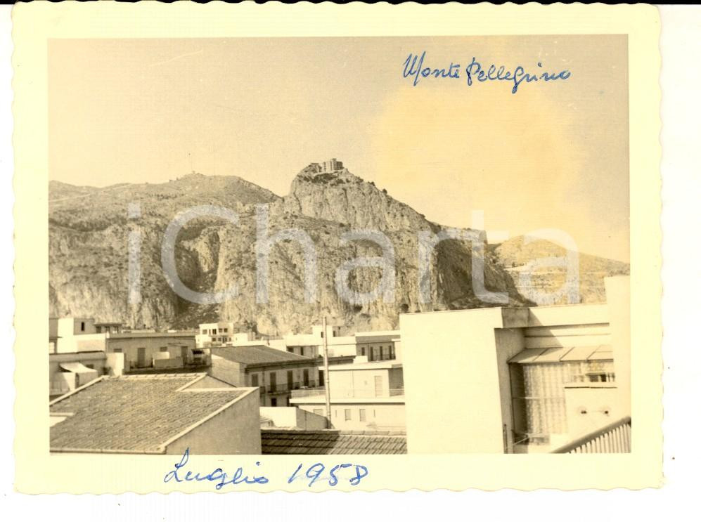 Fotografia d epoca originale 1958 PALERMO Veduta con il MONTE PELLEGRINO Foto VINTAGE 11x9 1