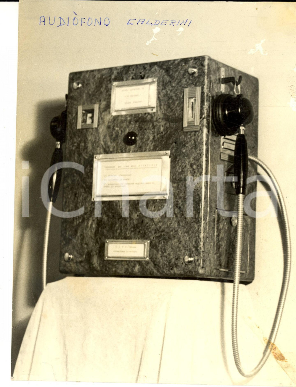 1960 ca MILANO Audiofono CALDERINI *Foto ditta ELFO PUBBLICITARIA DANNEGGIATA